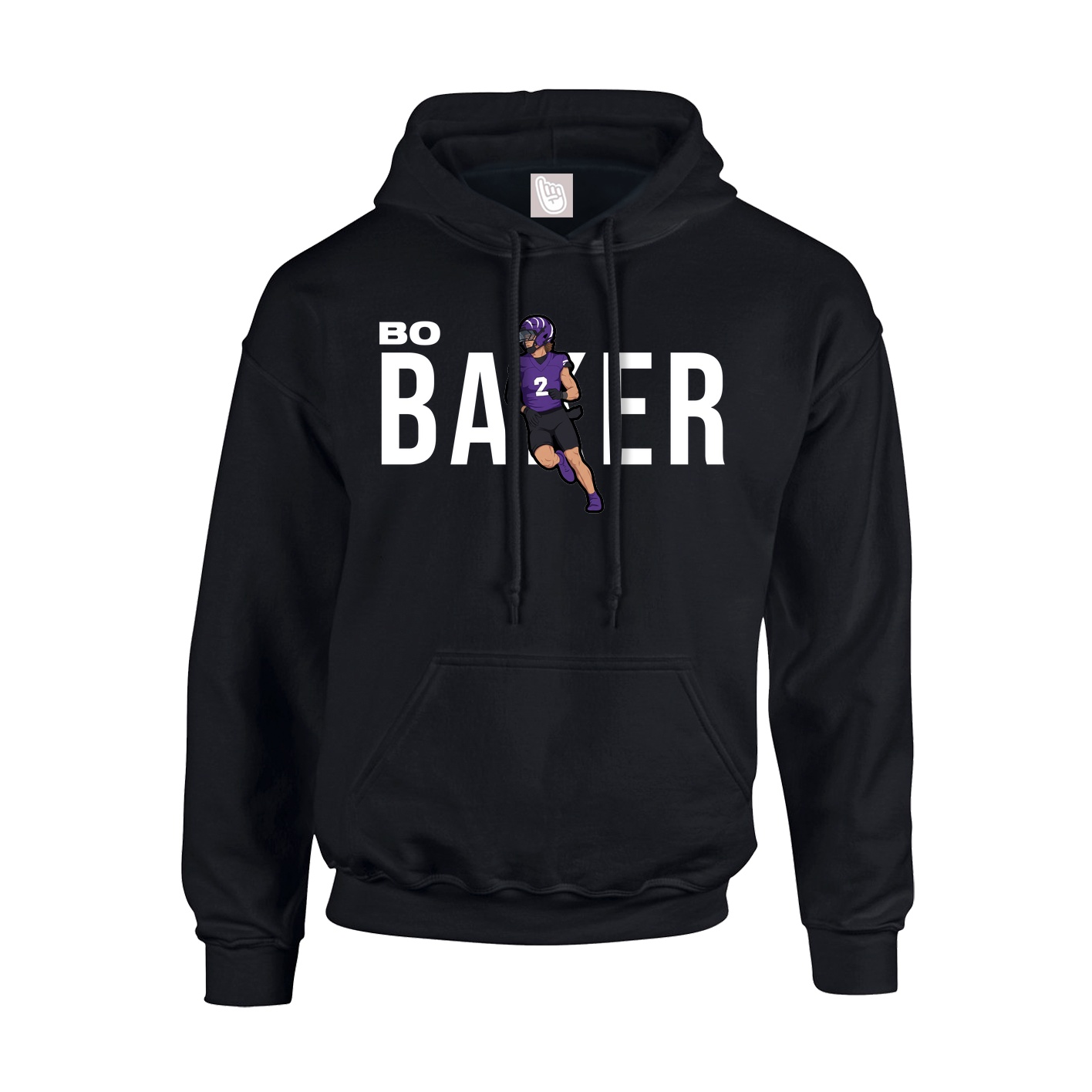 Hoodie — Player Name in Black