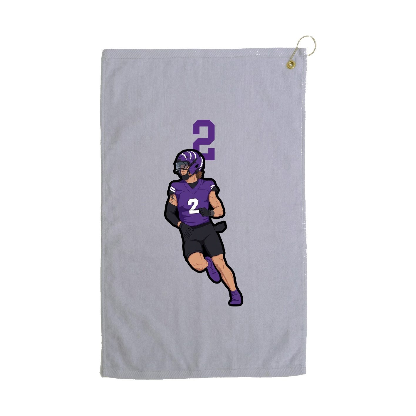 Golf Towel — Number Top in Grey