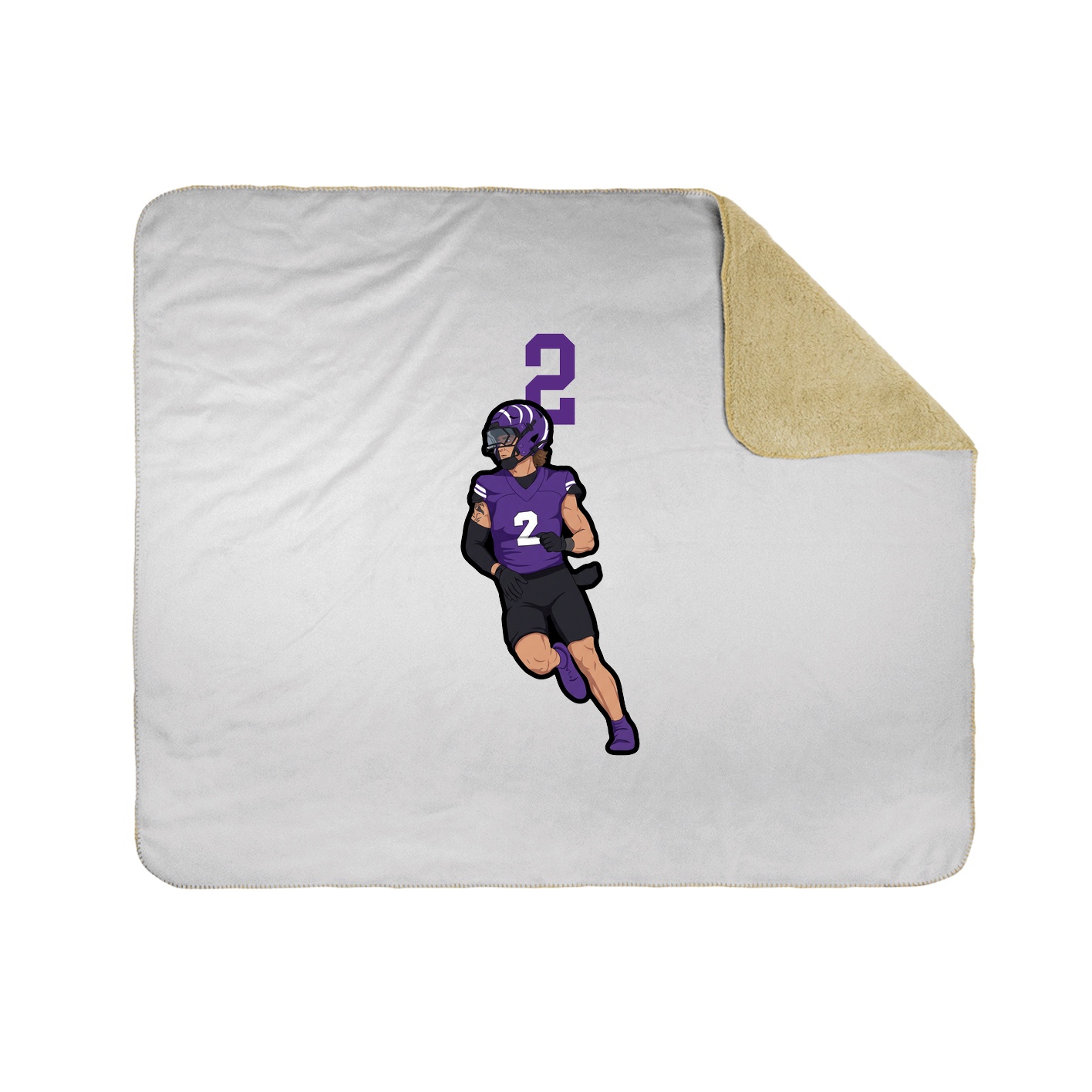 Throw Blanket — Number Top in White