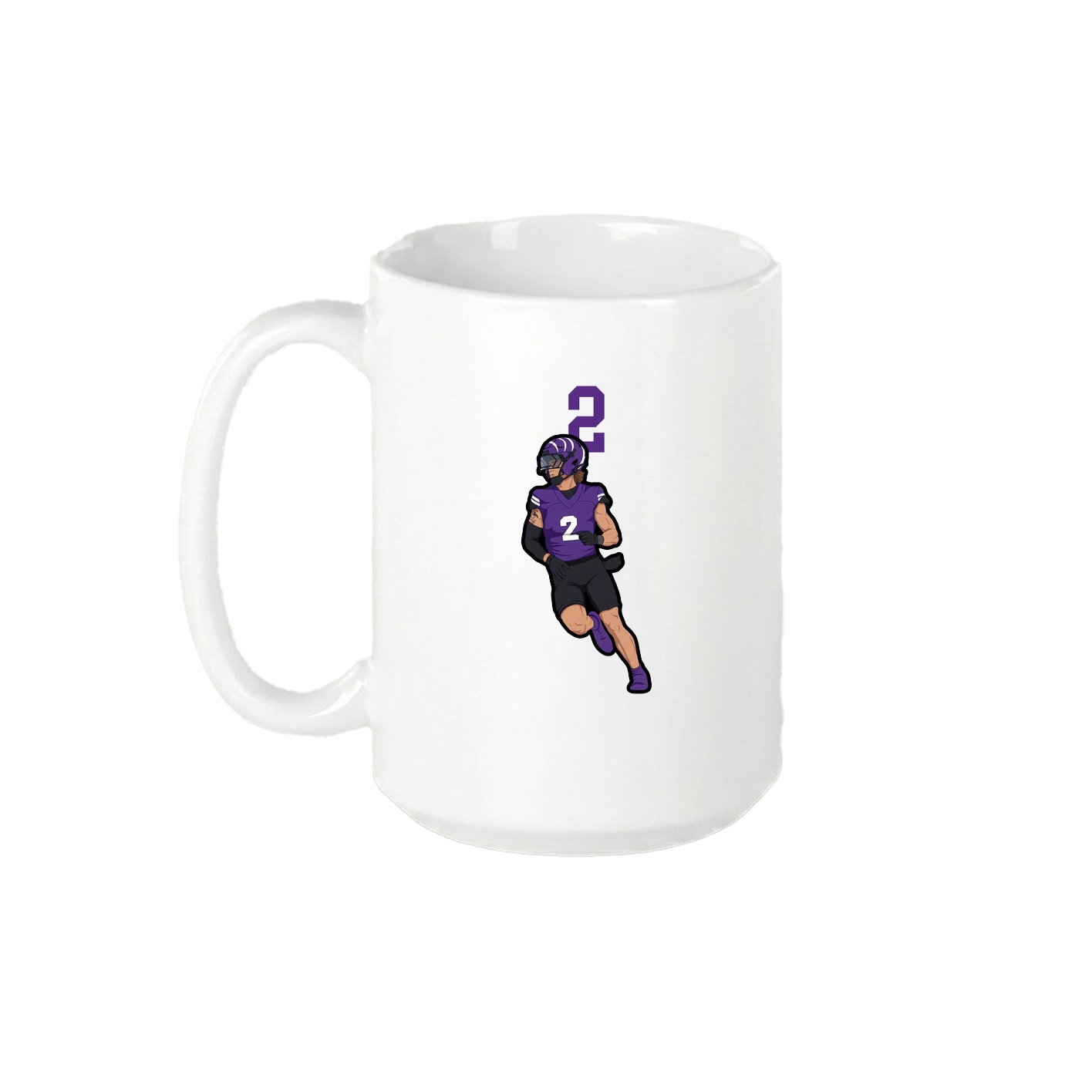 15oz Coffee Mug — Number Top in White