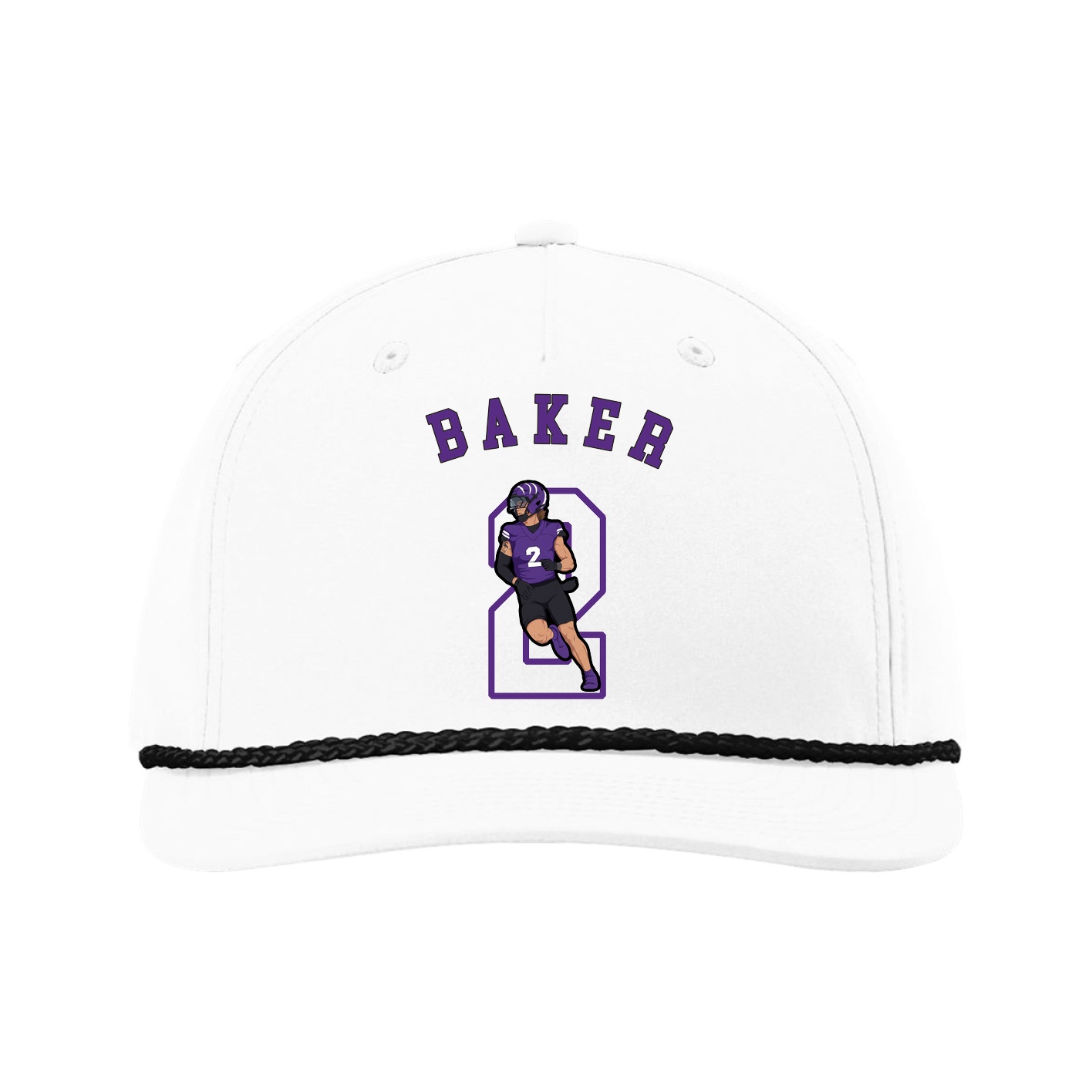 Five-Panel Classic Rope Cap — Shirsey Arch in White