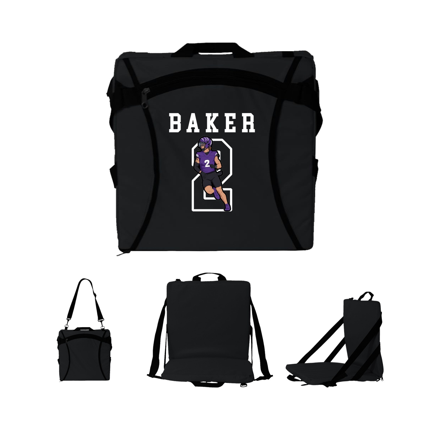 Folding Stadium Seat — Shirsey in Black