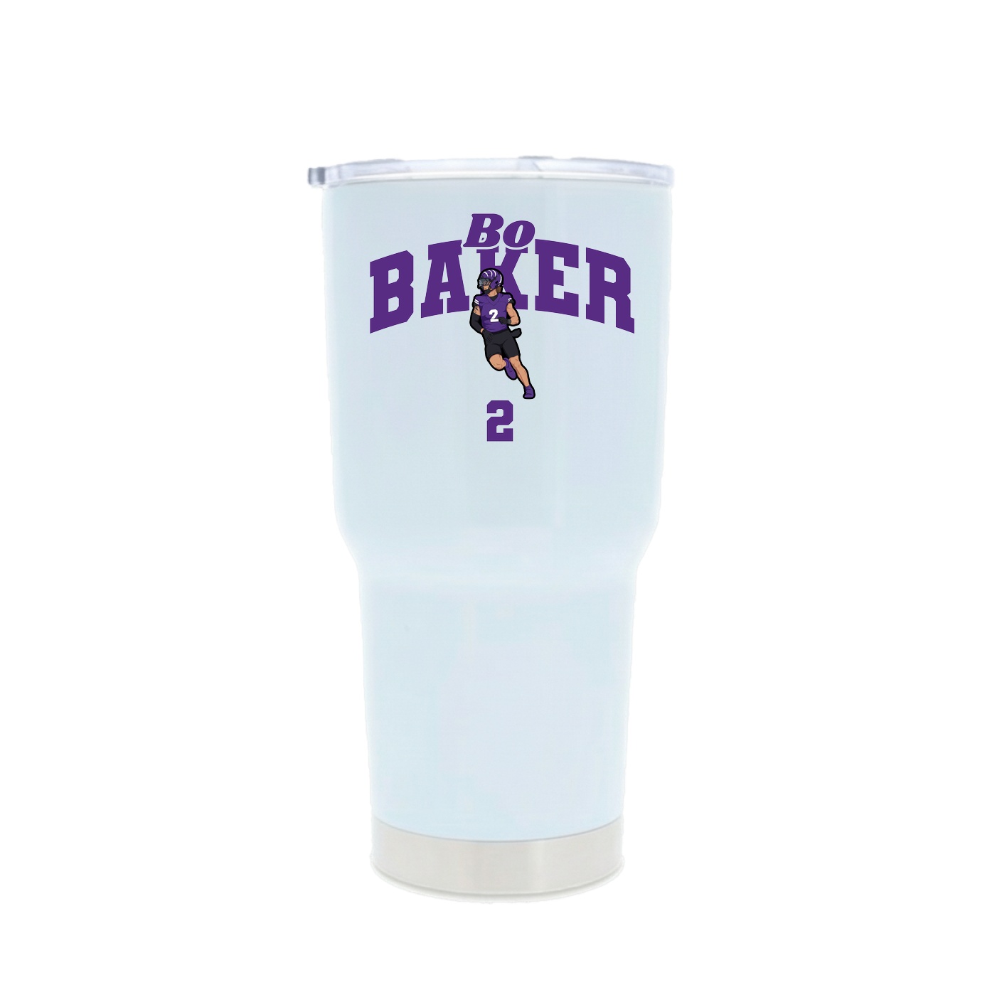 30oz Stainless Steel Tumbler — Signature Arch in White