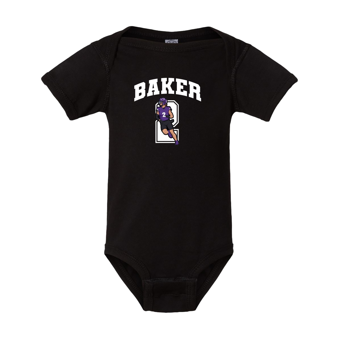 Baby Onesie — Number in Black