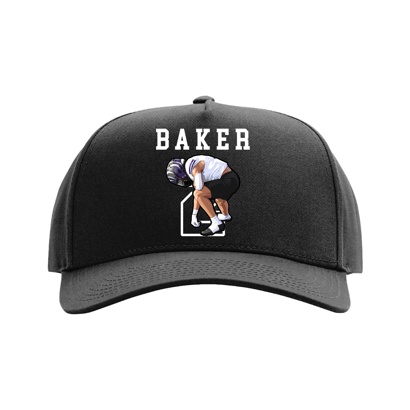 Full Fabric Five-Panel Champ Cap — Shirsey in Black