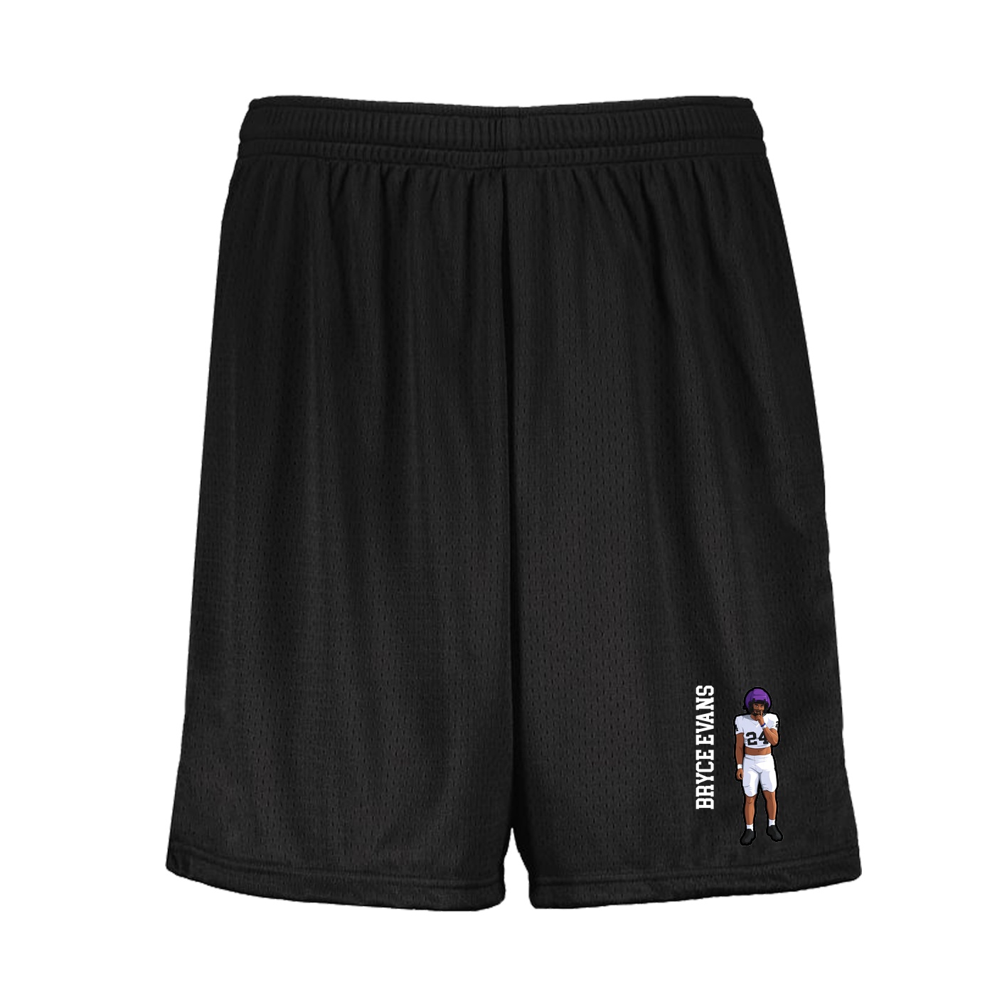 Shorts — Name Vertical in Black