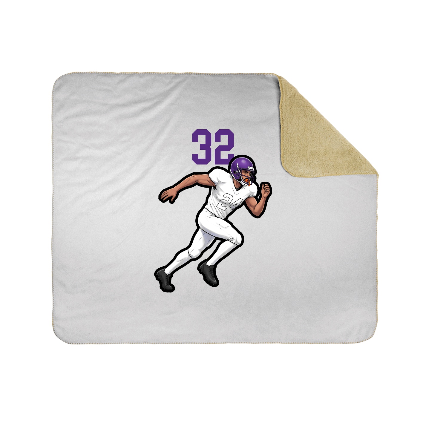 Throw Blanket — Number Top in White