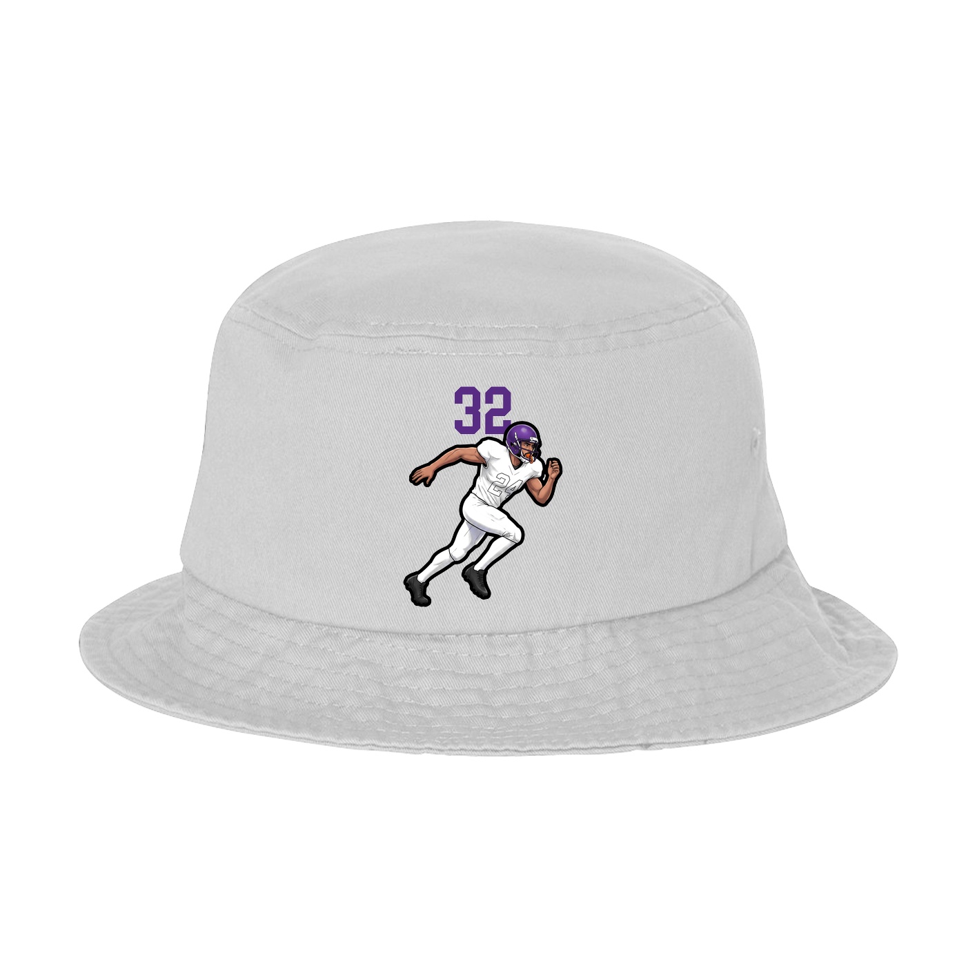 Bucket Cap — Number Top in White