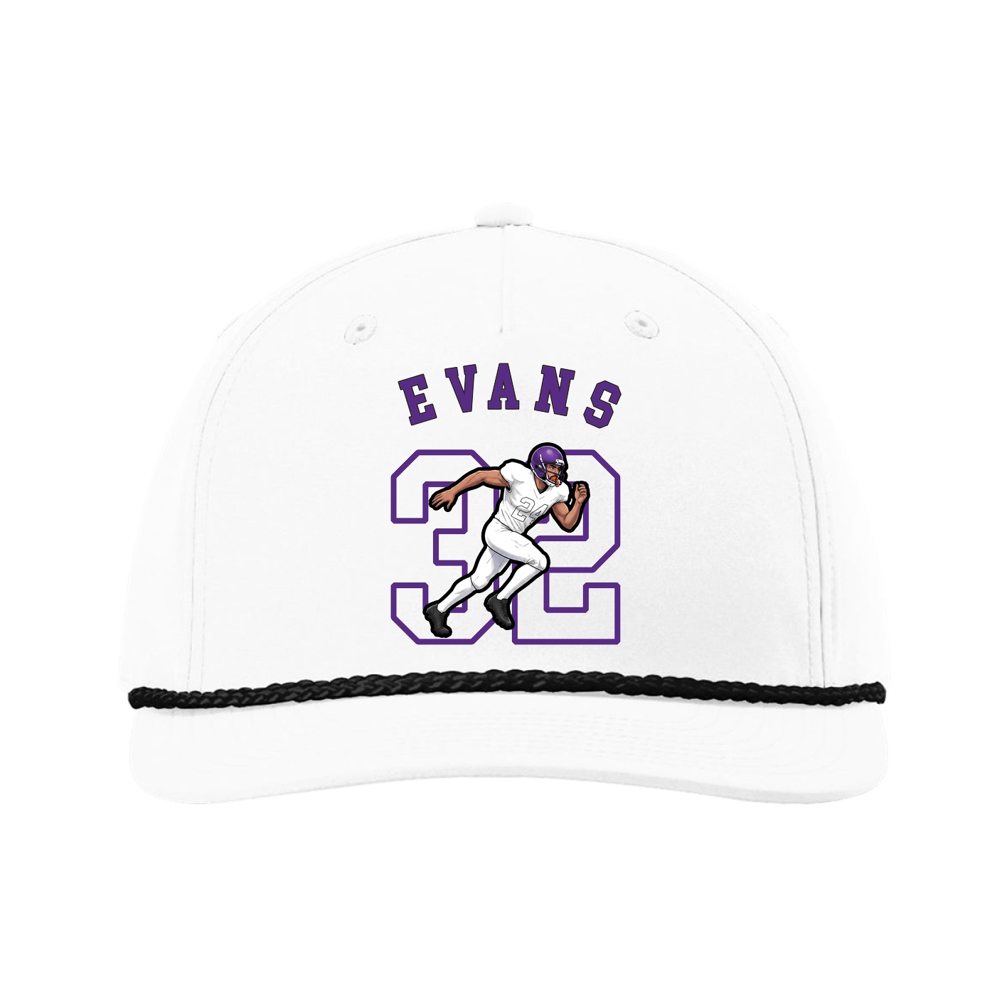 Five-Panel Classic Rope Cap — Shirsey Arch in White