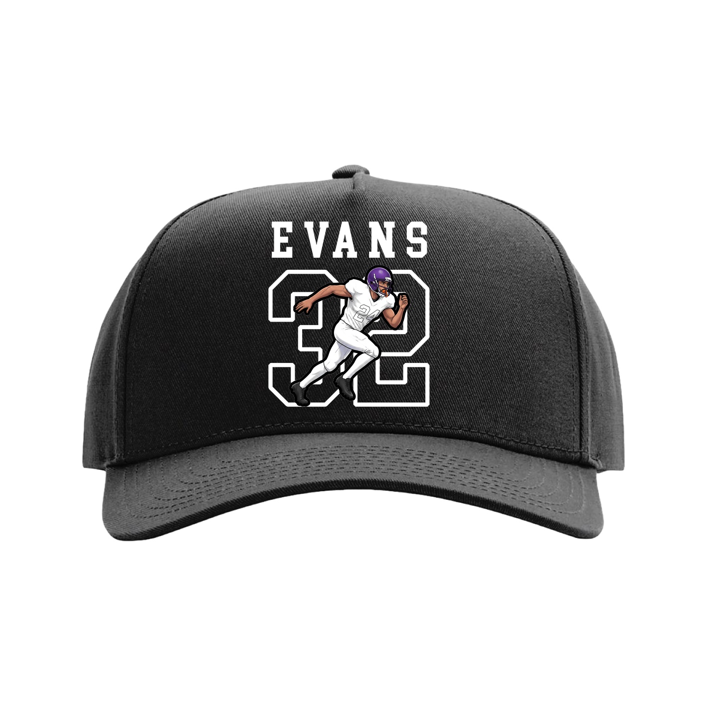 Full Fabric Five-Panel Champ Cap — Shirsey in Black
