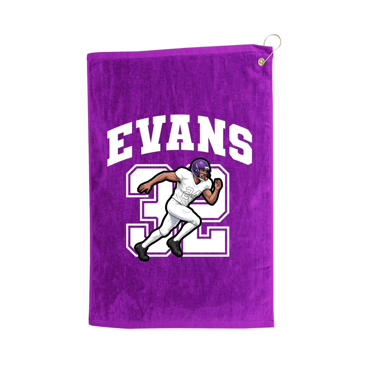Golf Towel — Number in Purple