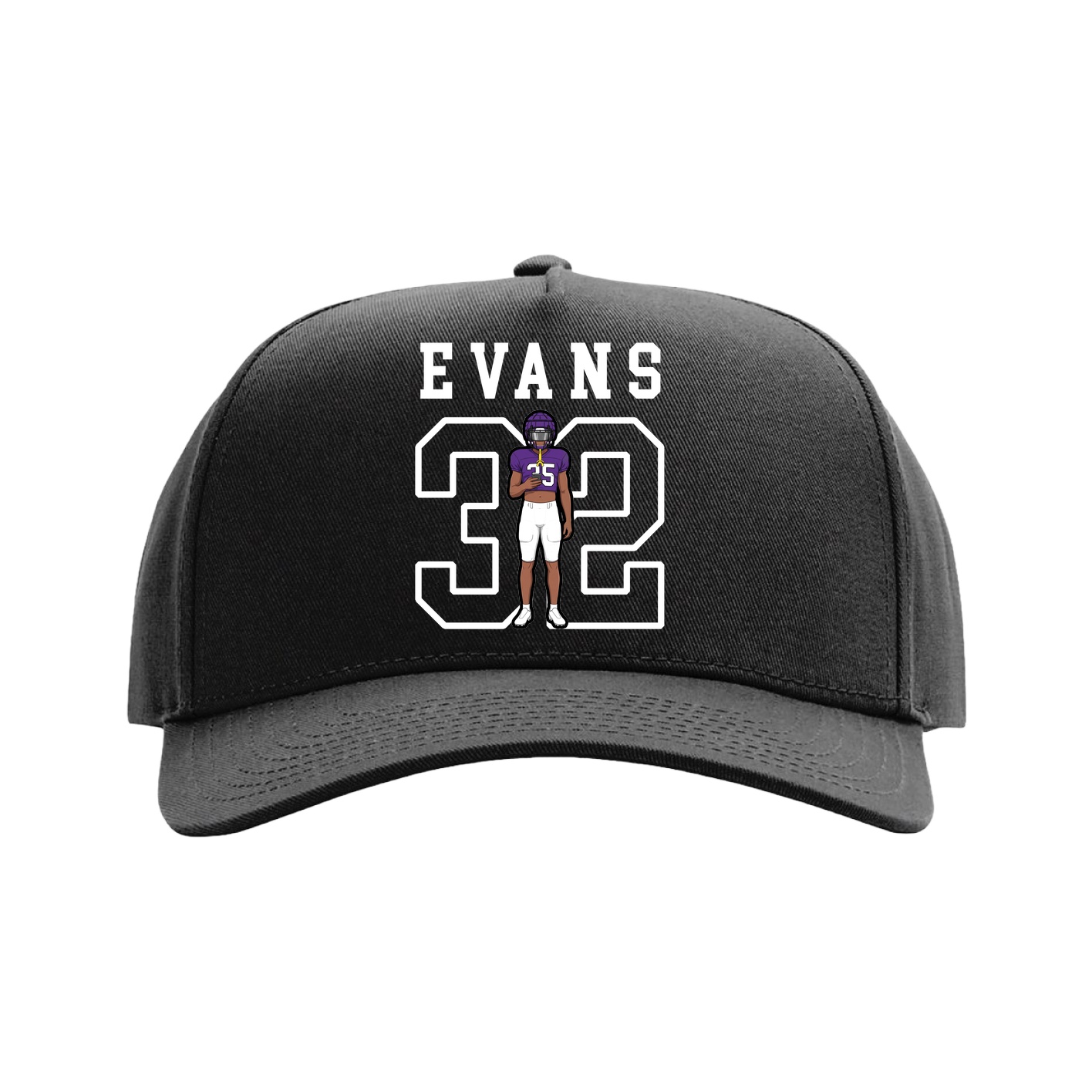 Full Fabric Five-Panel Champ Cap — Shirsey in Black