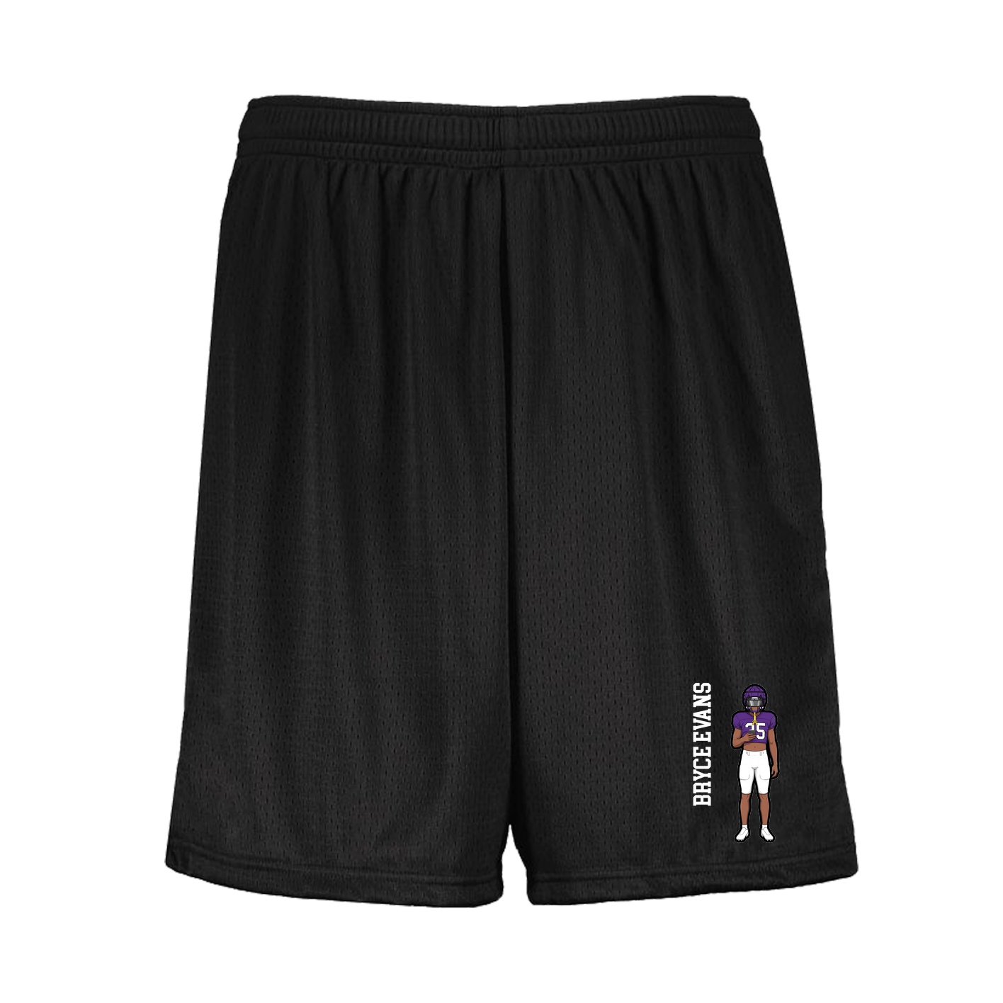 Shorts — Name Vertical in Black