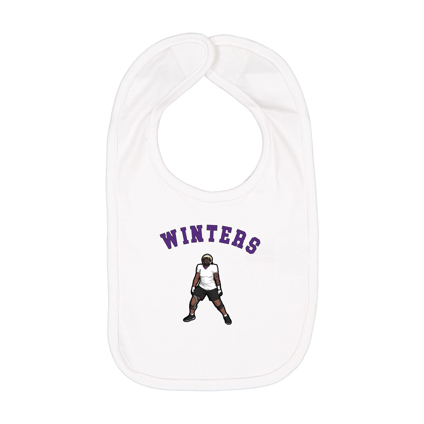 Infant Bib — Shirsey Arch in White