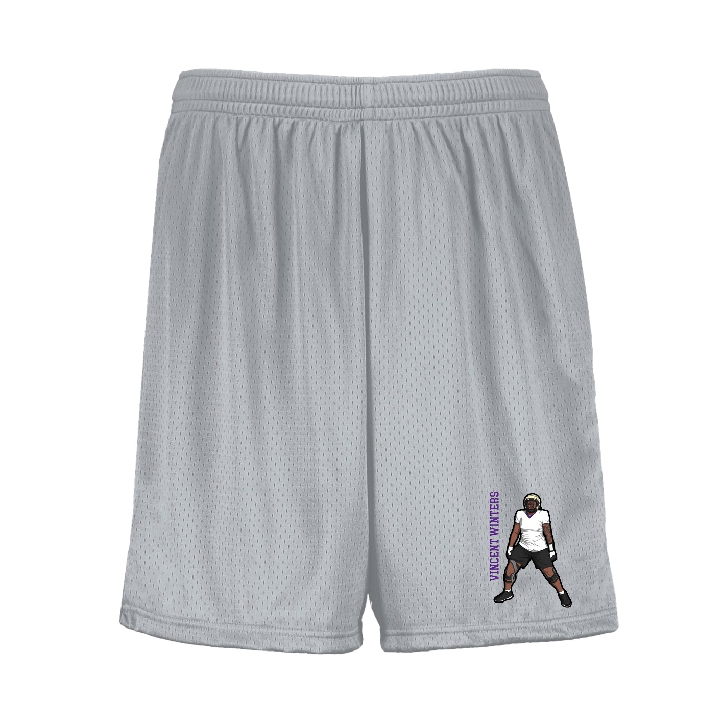 Shorts — Name Vertical in Silver