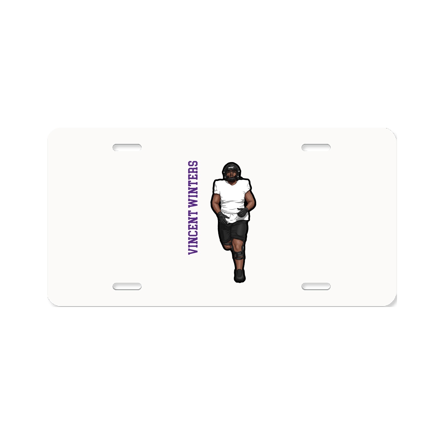 License Plate — Name Vertical in Classic