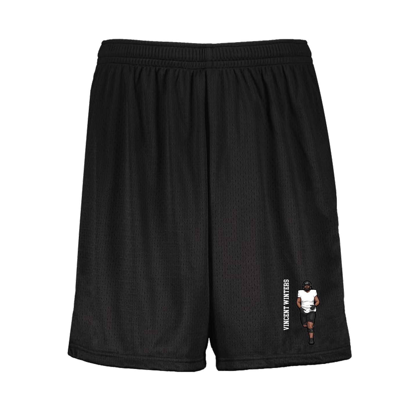 Shorts — Name Vertical in Black