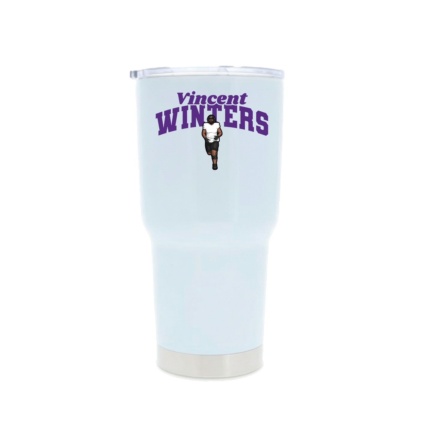 30oz Stainless Steel Tumbler — Signature Arch in White