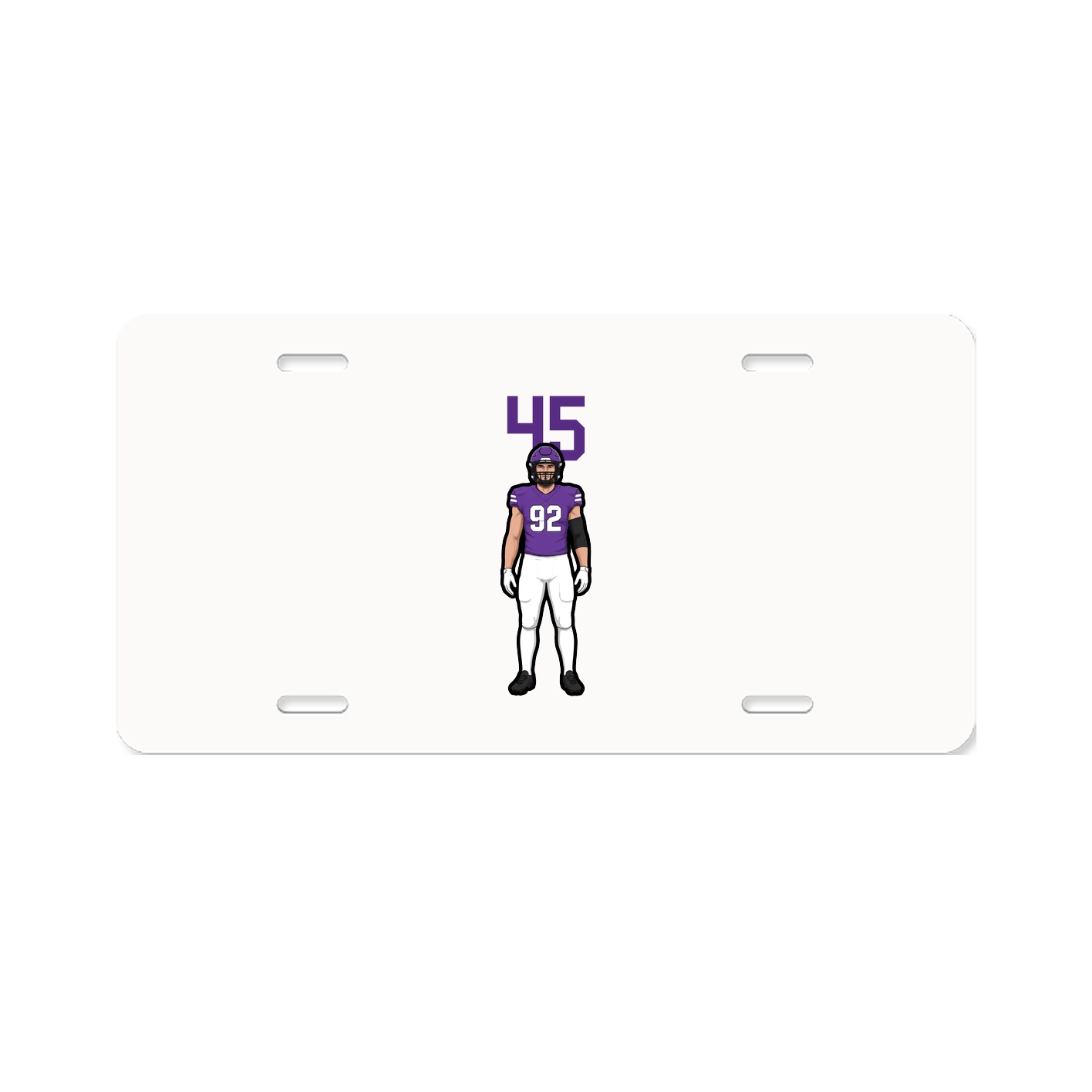 License Plate — Number Top in Classic