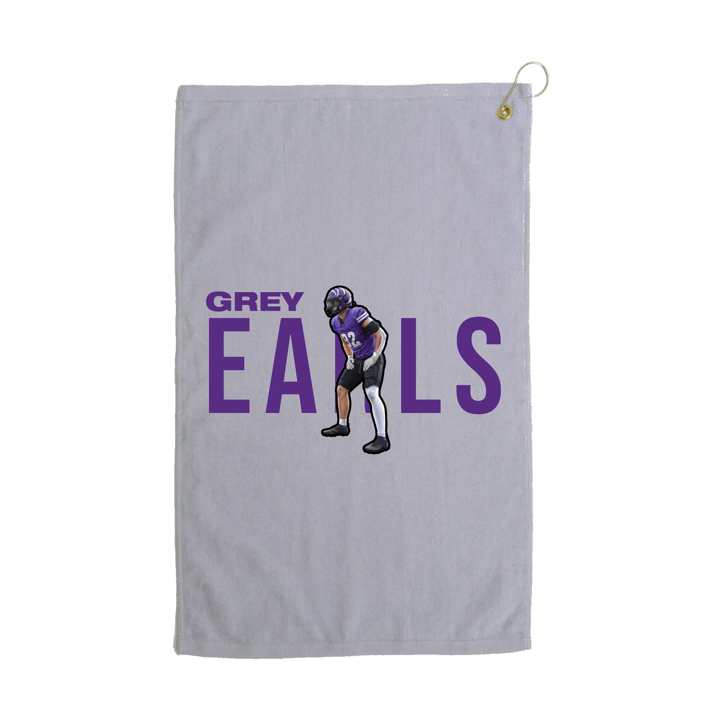 Golf Towel — Player Name in Grey