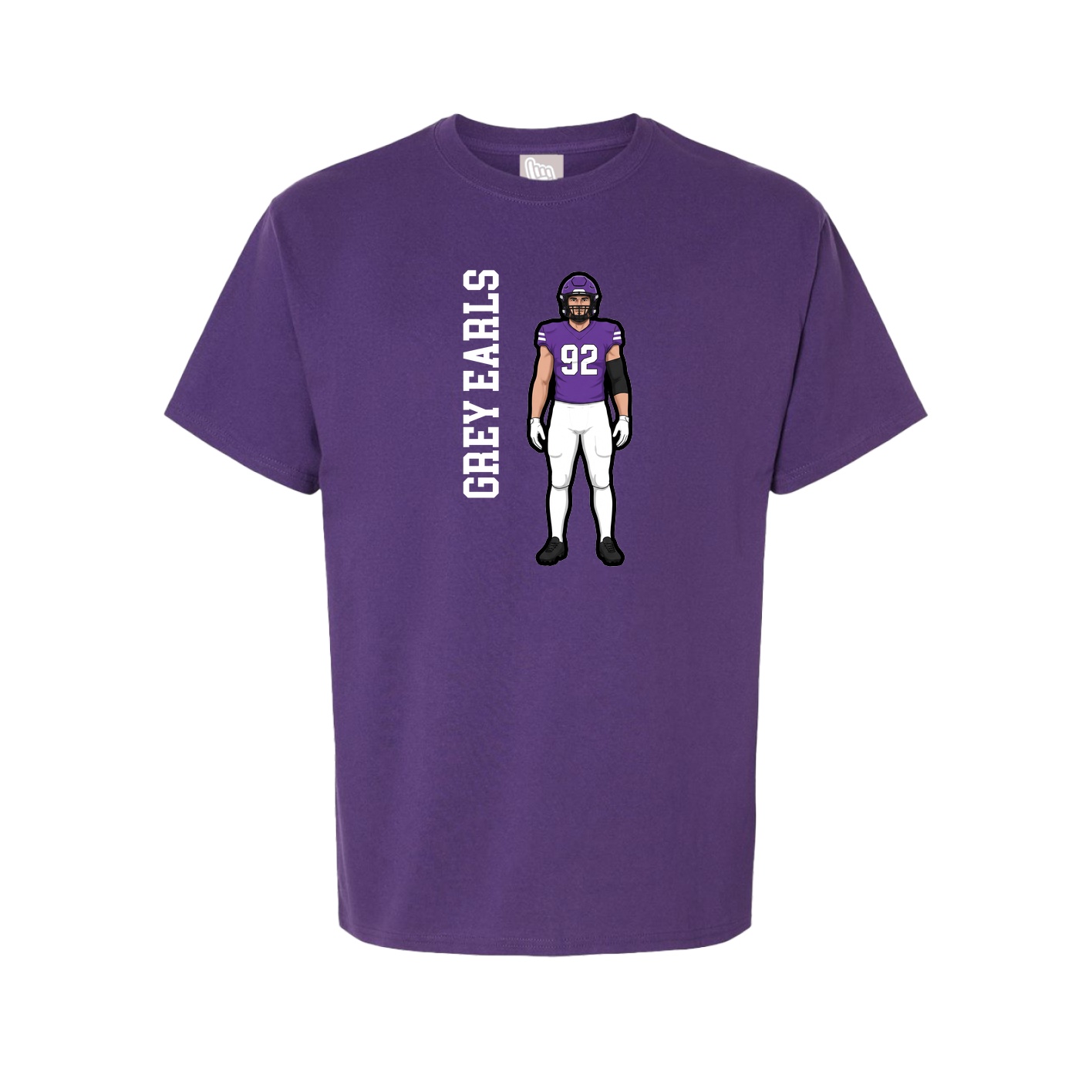Youth Tee — Name Vertical in Purple