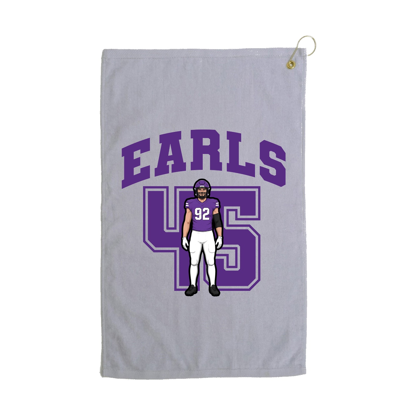 Golf Towel — Number in Grey