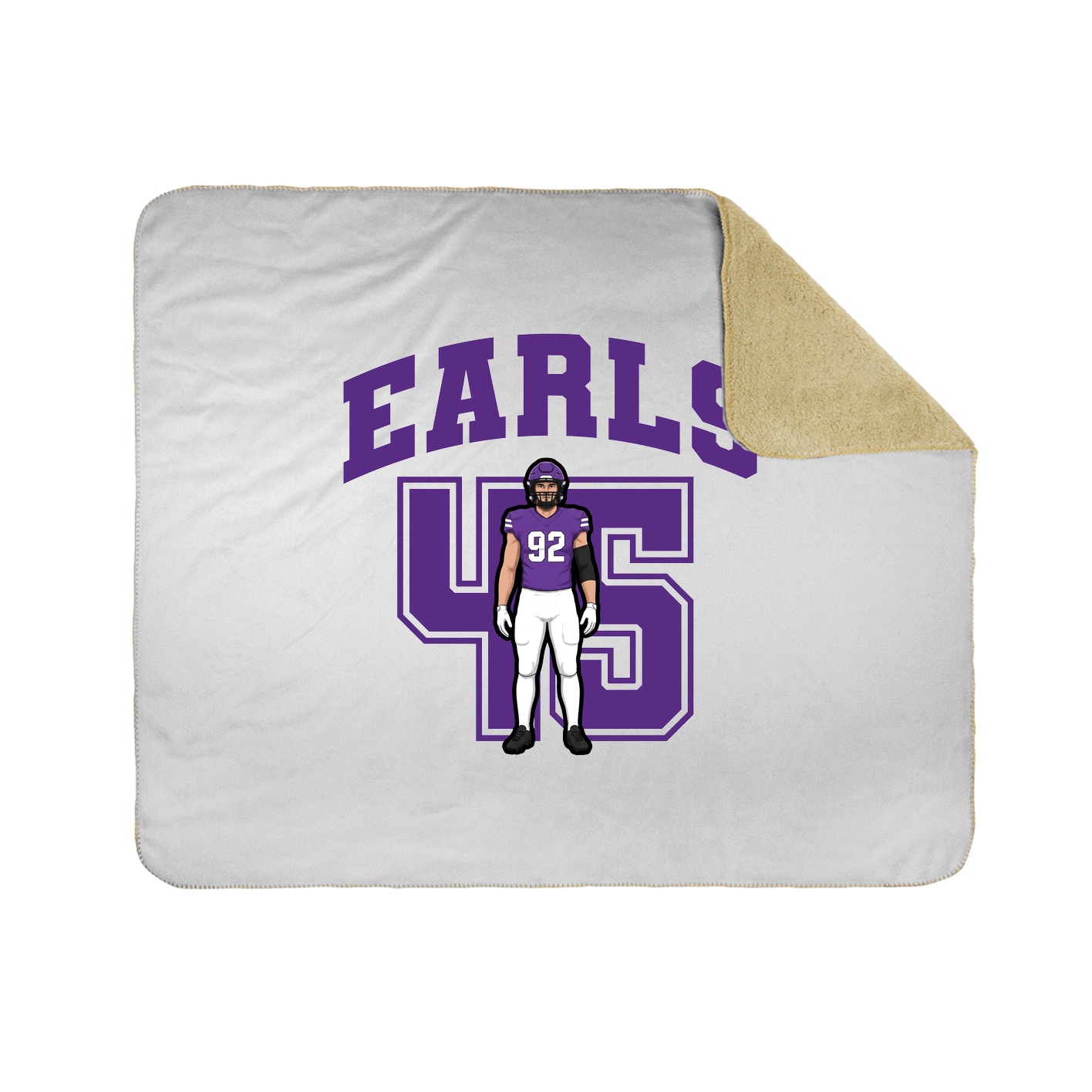 Throw Blanket — Number in White