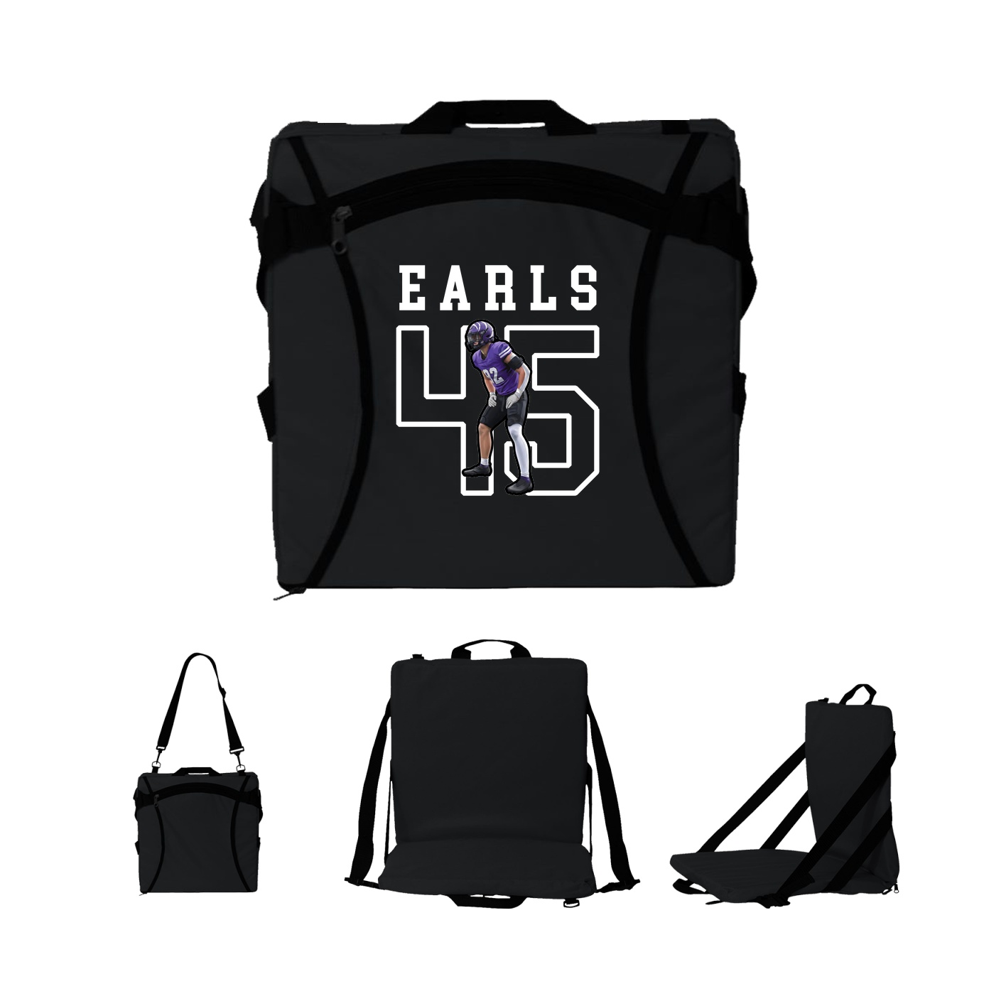Folding Stadium Seat — Shirsey in Black