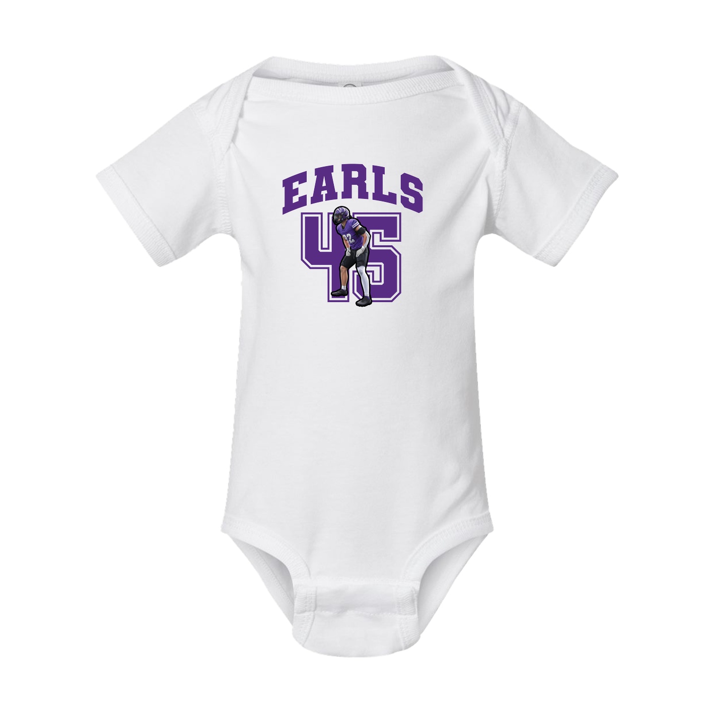Baby Onesie — Number in White