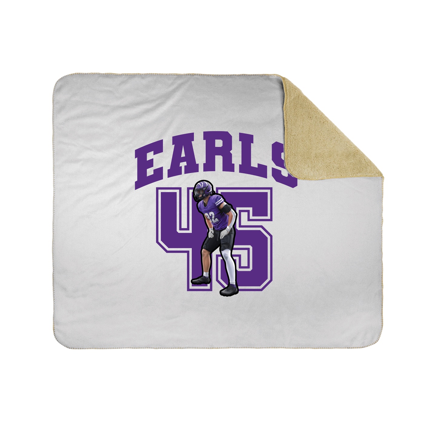 Throw Blanket — Number in White