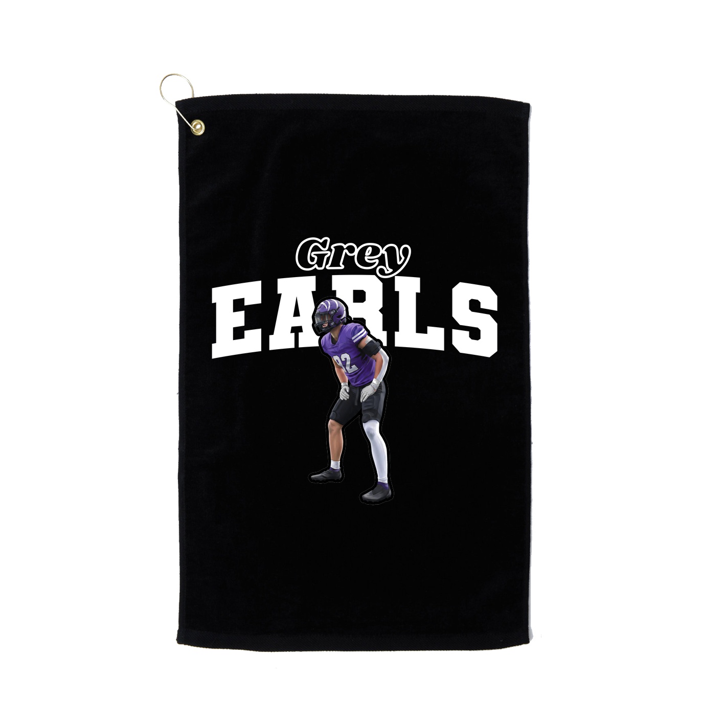Golf Towel — Name Arch in Black