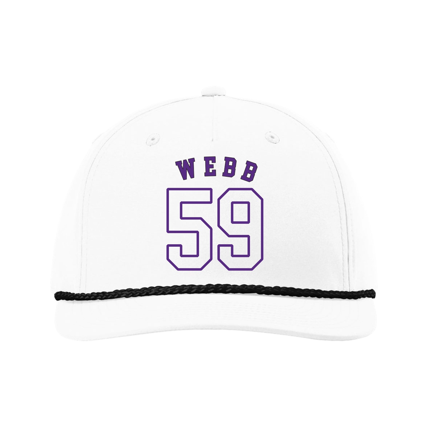 Five-Panel Classic Rope Cap — Shirsey Arch in White