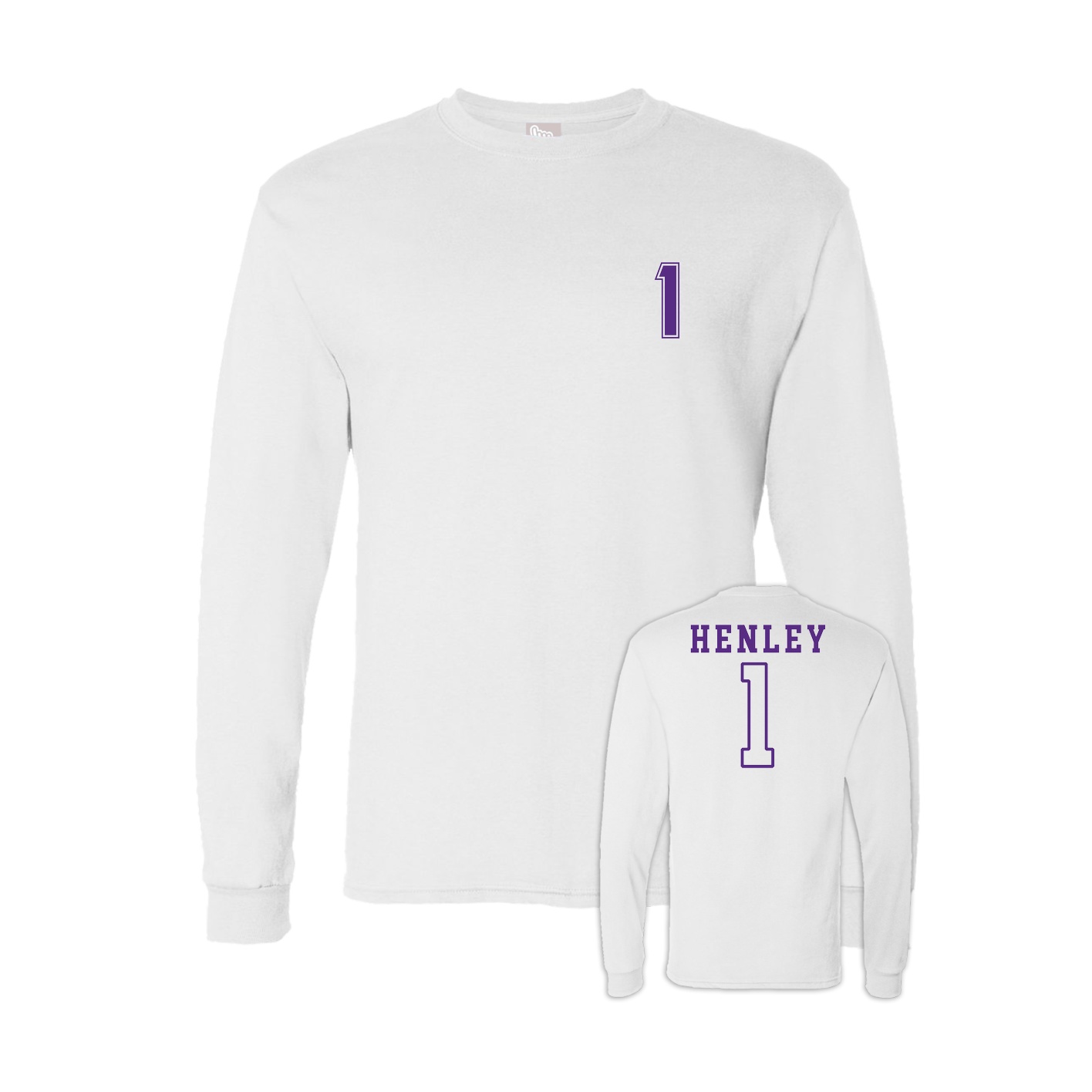 Long Sleeve Tee — Chest Back in White