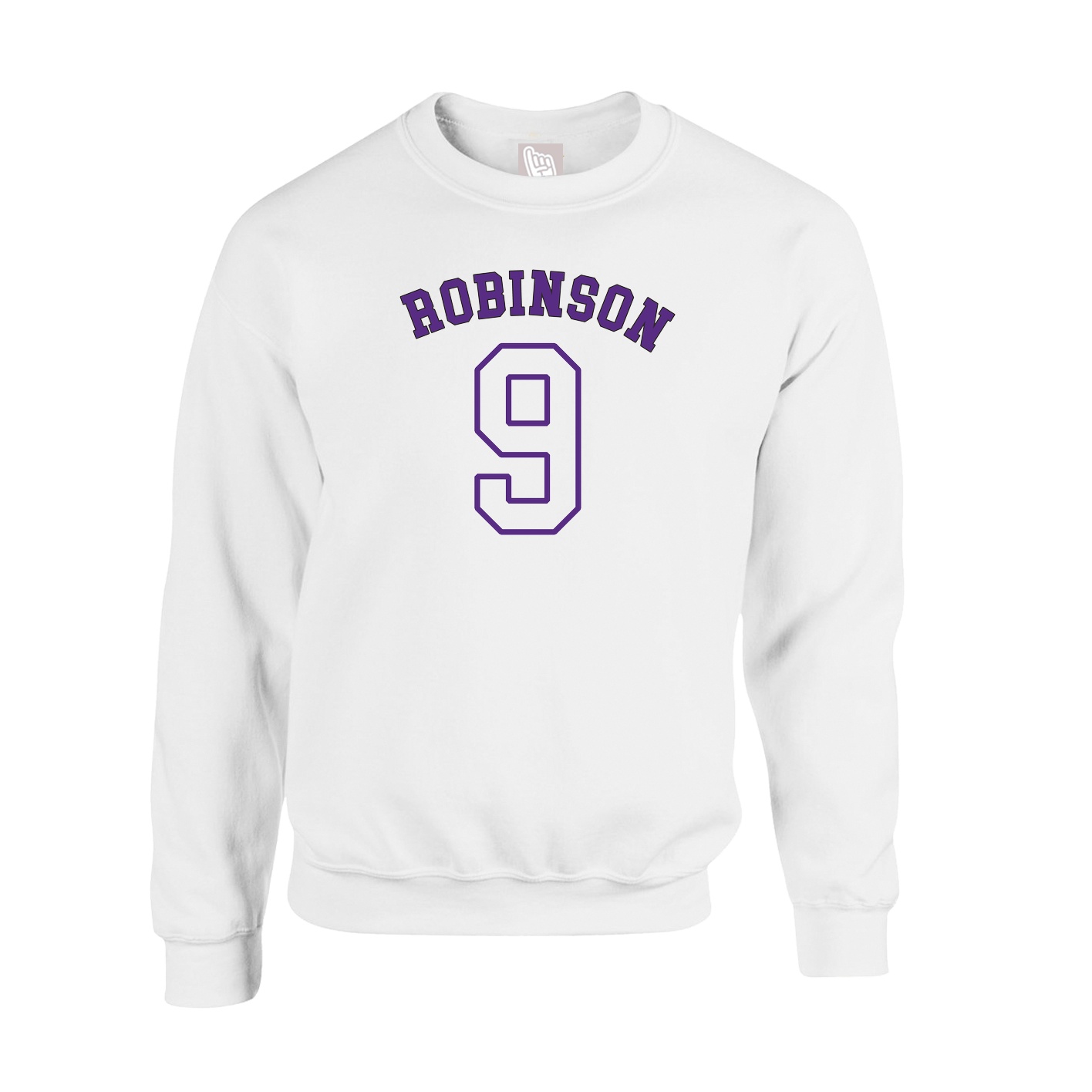 Fleece Crew — Shirsey Arch in White