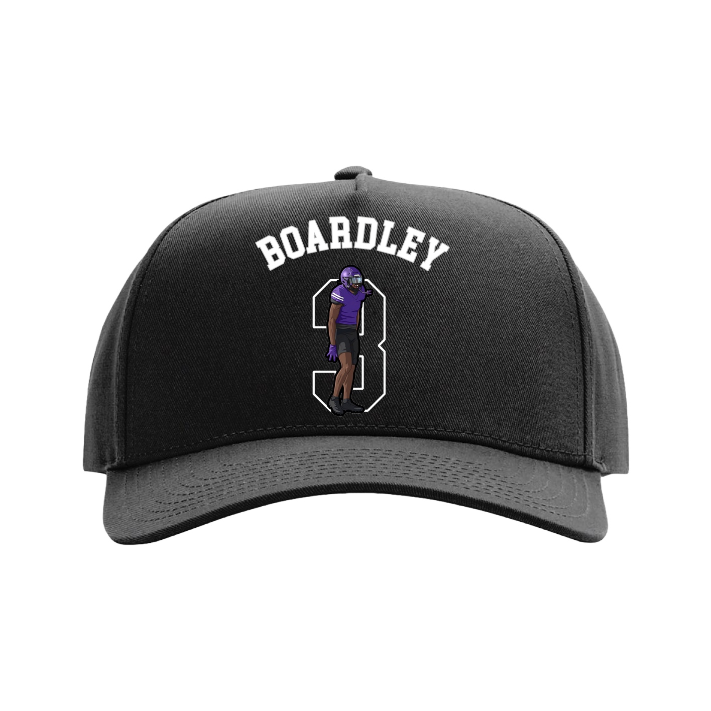 Full Fabric Five-Panel Champ Cap — Shirsey Arch in Black