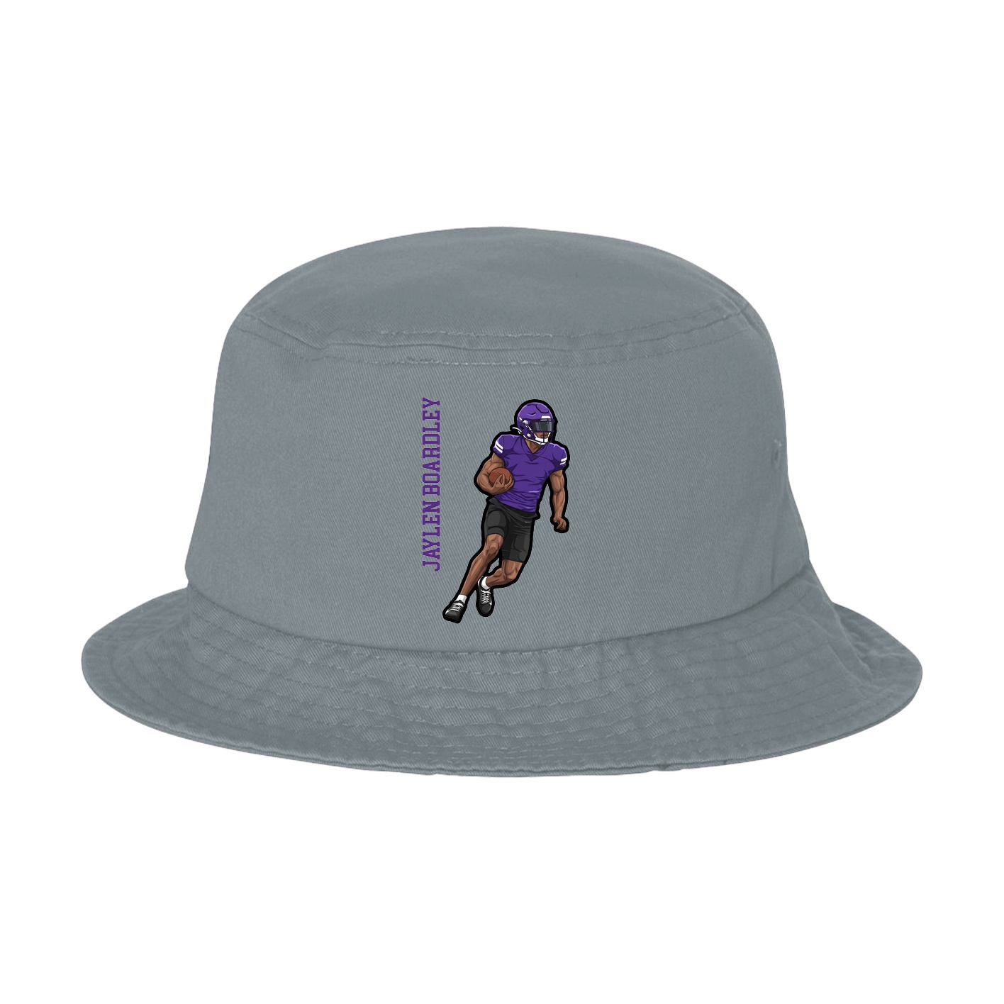 Bucket Cap — Name Vertical in Grey