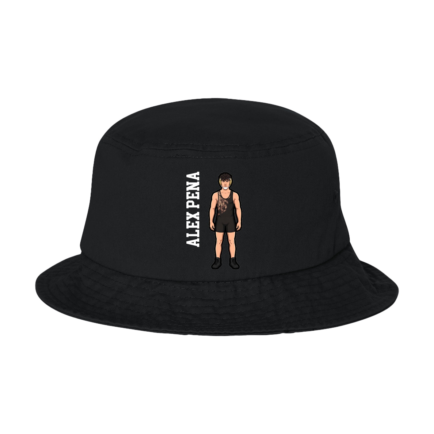 Bucket Cap — Name Vertical in Black