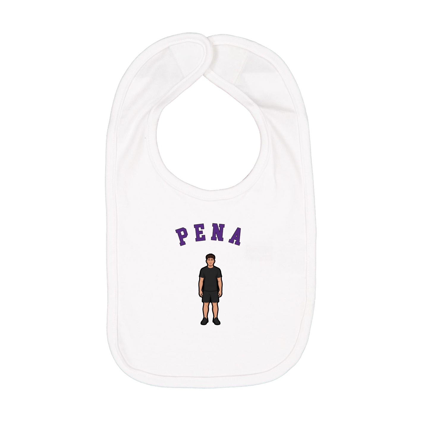 Infant Bib — Shirsey Arch in White