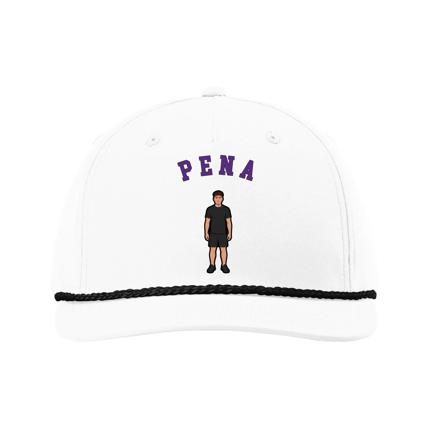 Five-Panel Classic Rope Cap — Shirsey Arch in White