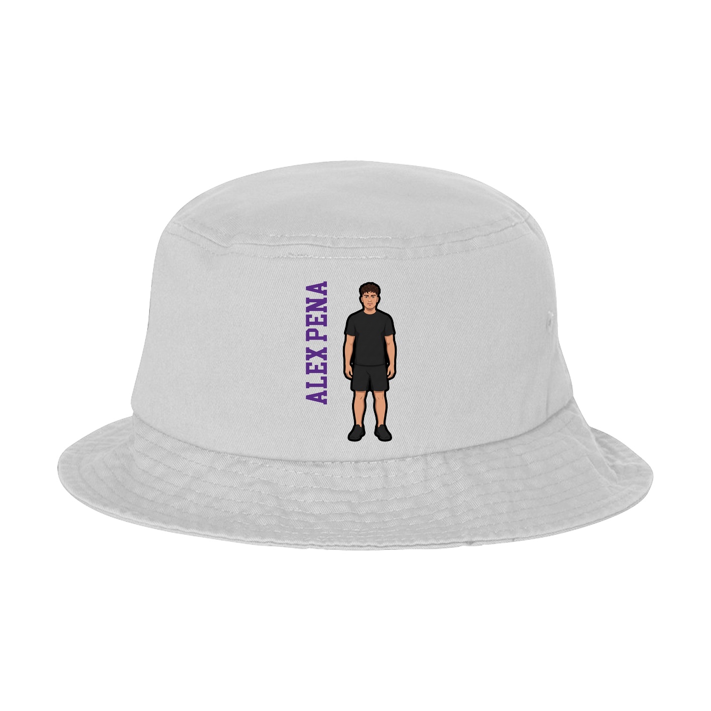 Bucket Cap — Name Vertical in White