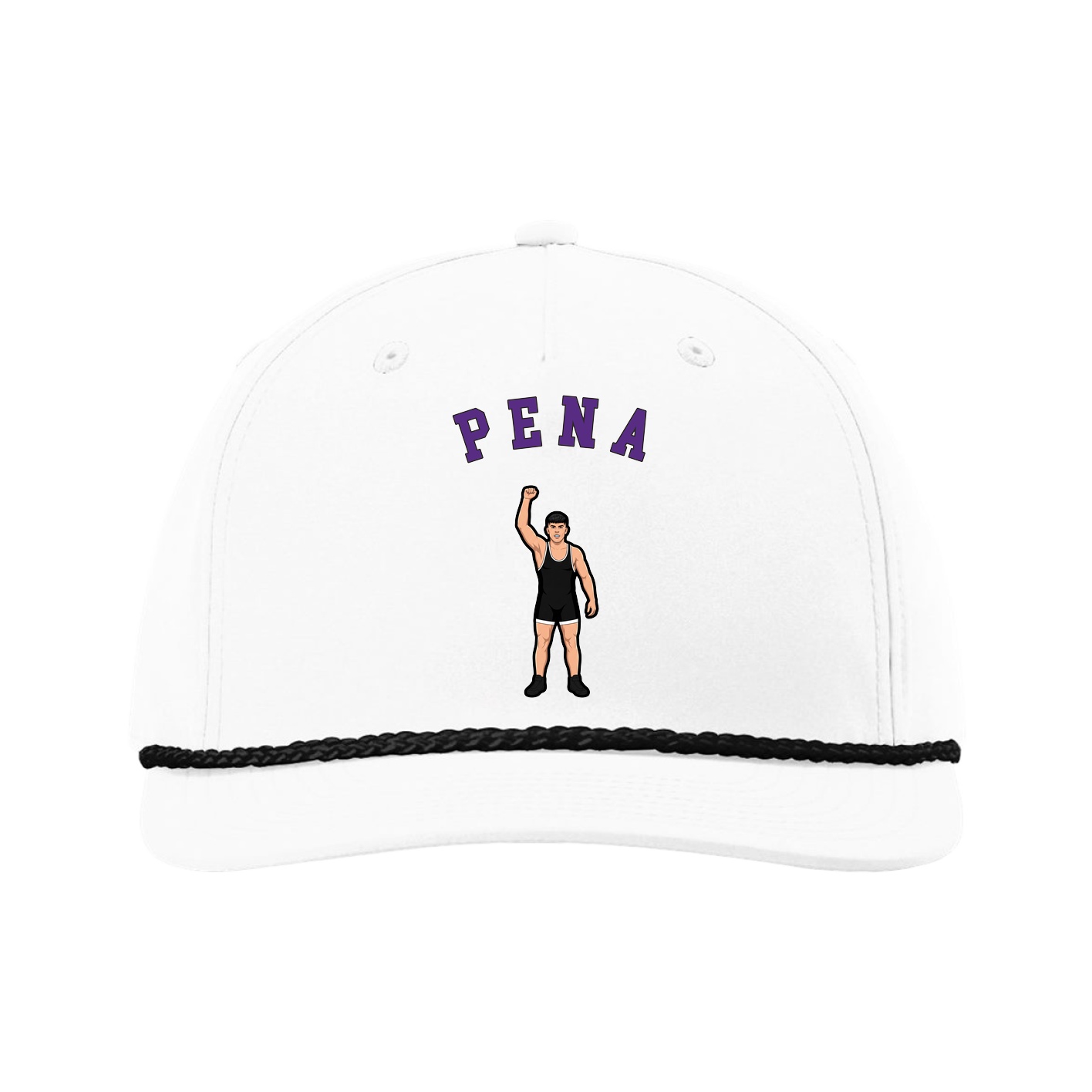 Five-Panel Classic Rope Cap — Shirsey Arch in White