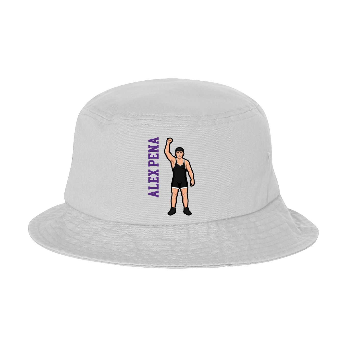 Bucket Cap — Name Vertical in White