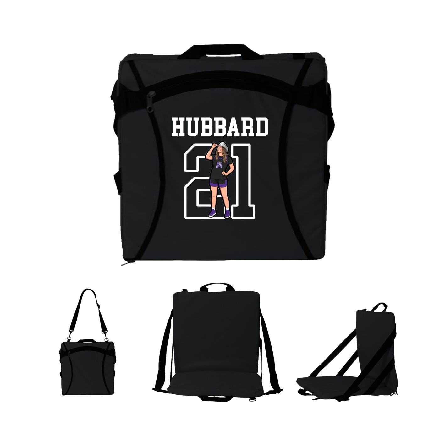 Folding Stadium Seat — Shirsey in Black