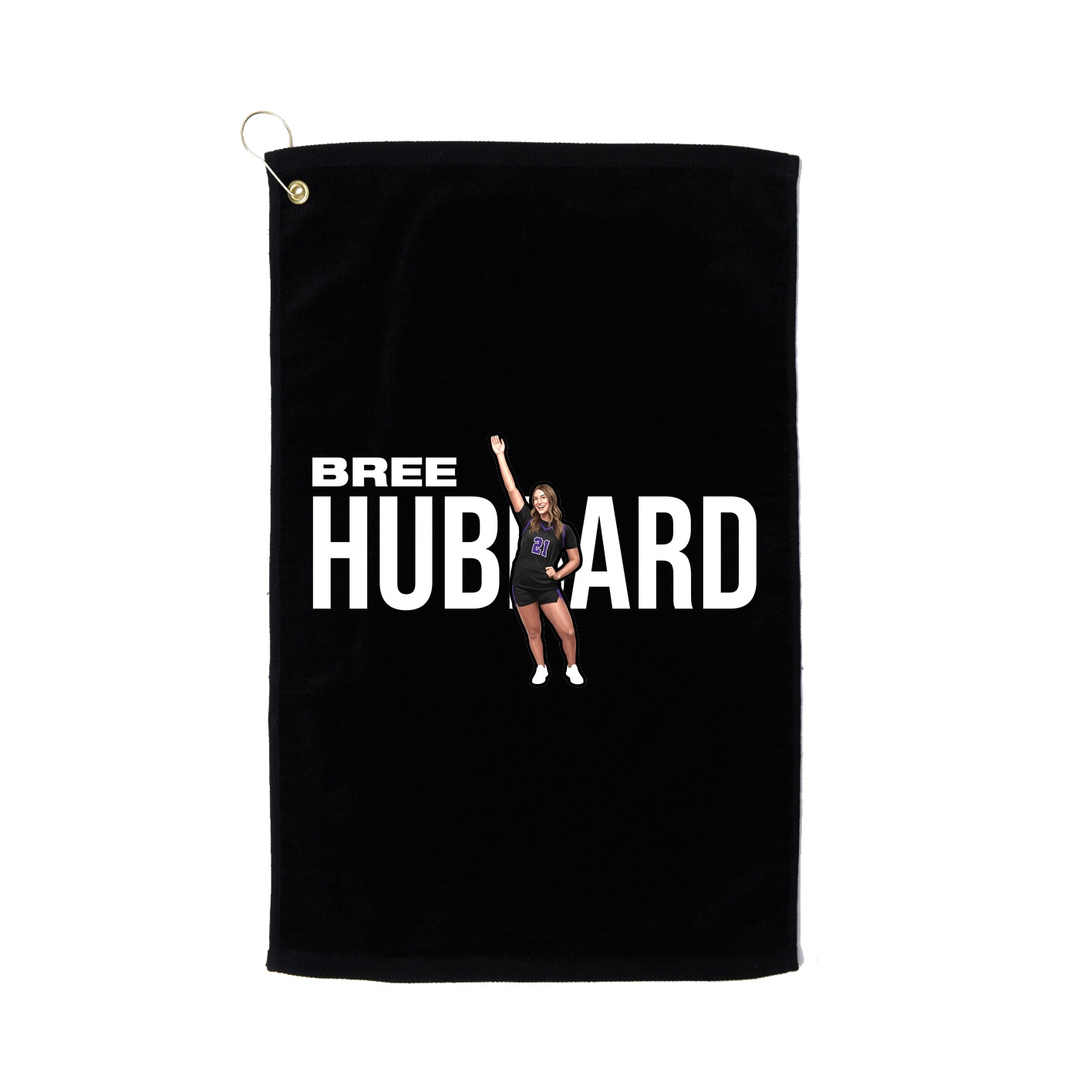 Golf Towel — Player Name in Black
