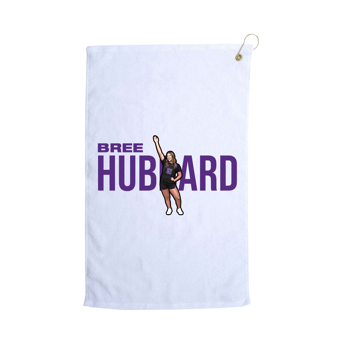 Golf Towel — Player Name in White