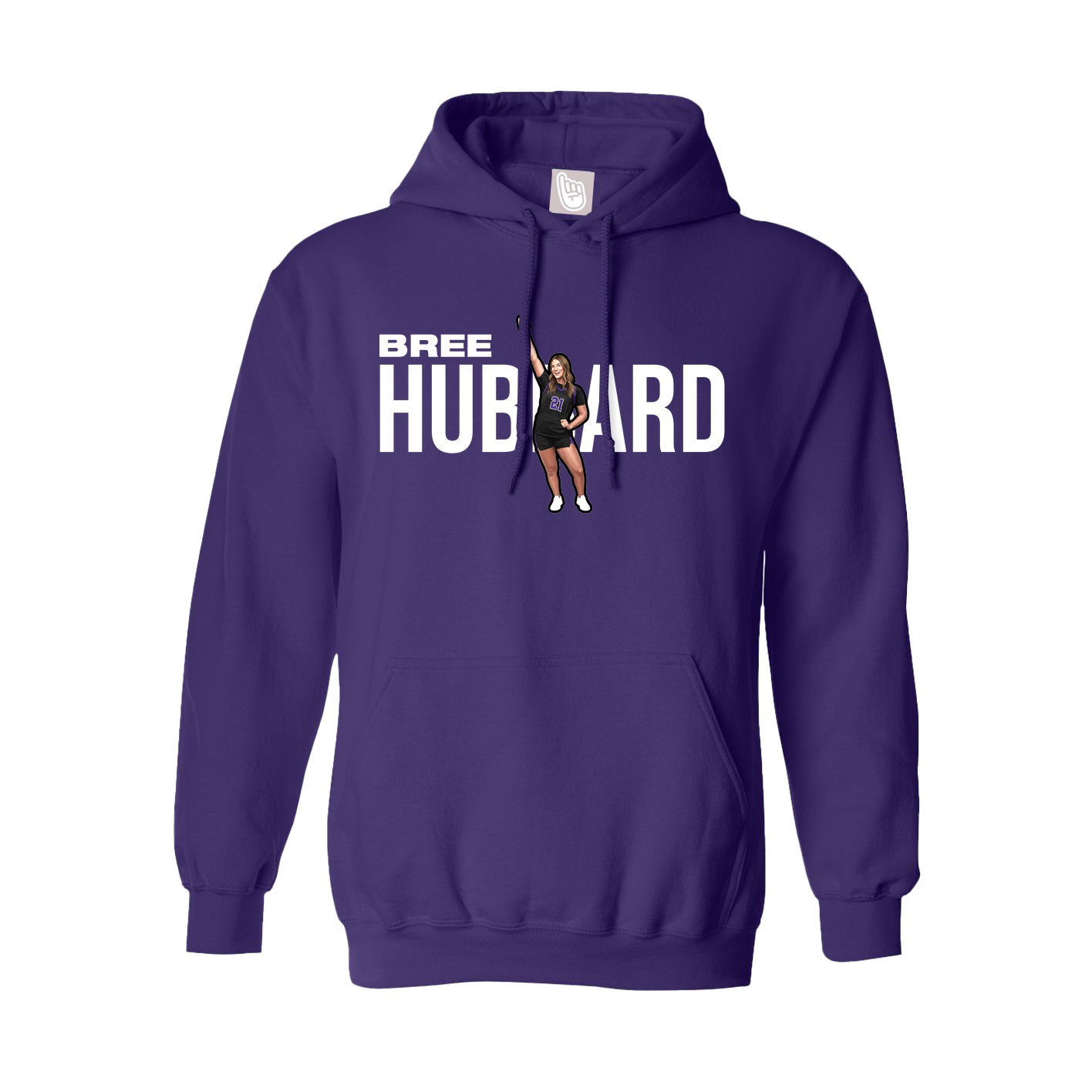 Youth Hoodie — Player Name in Purple