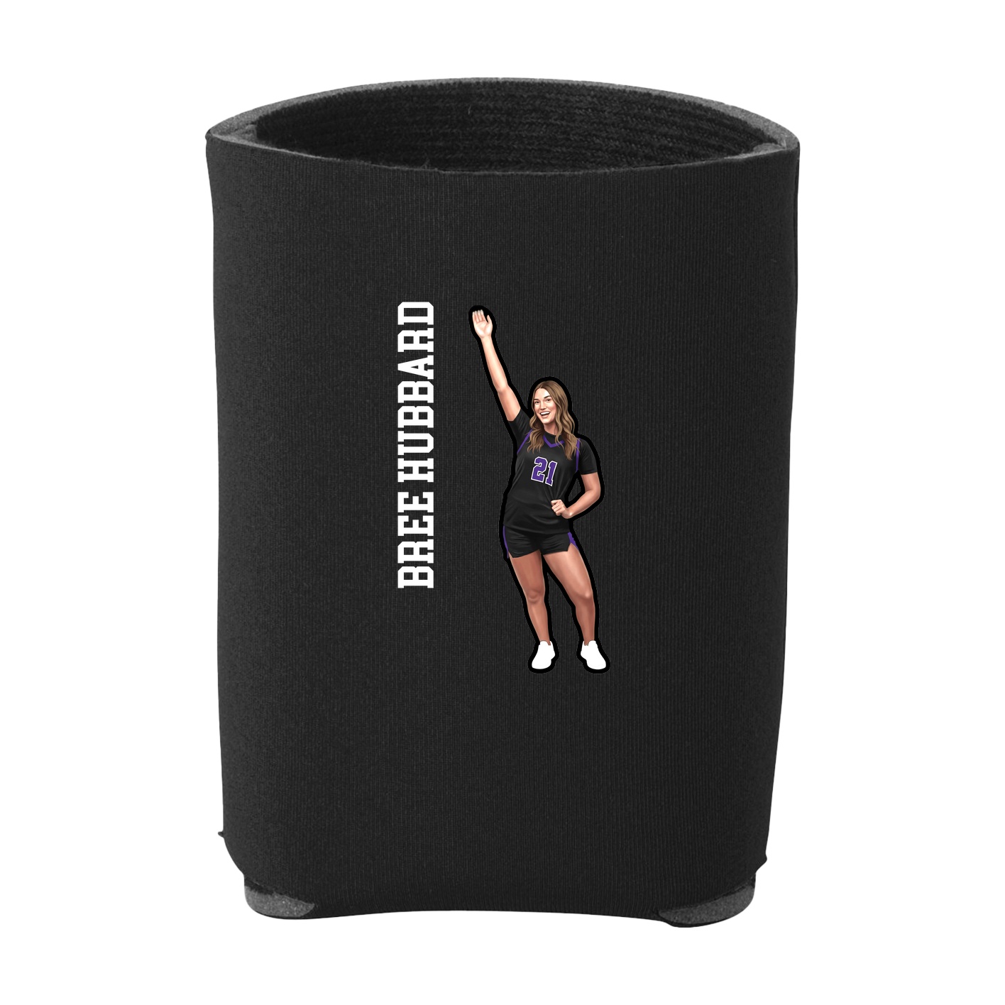 Can Holder — Name Vertical in Black