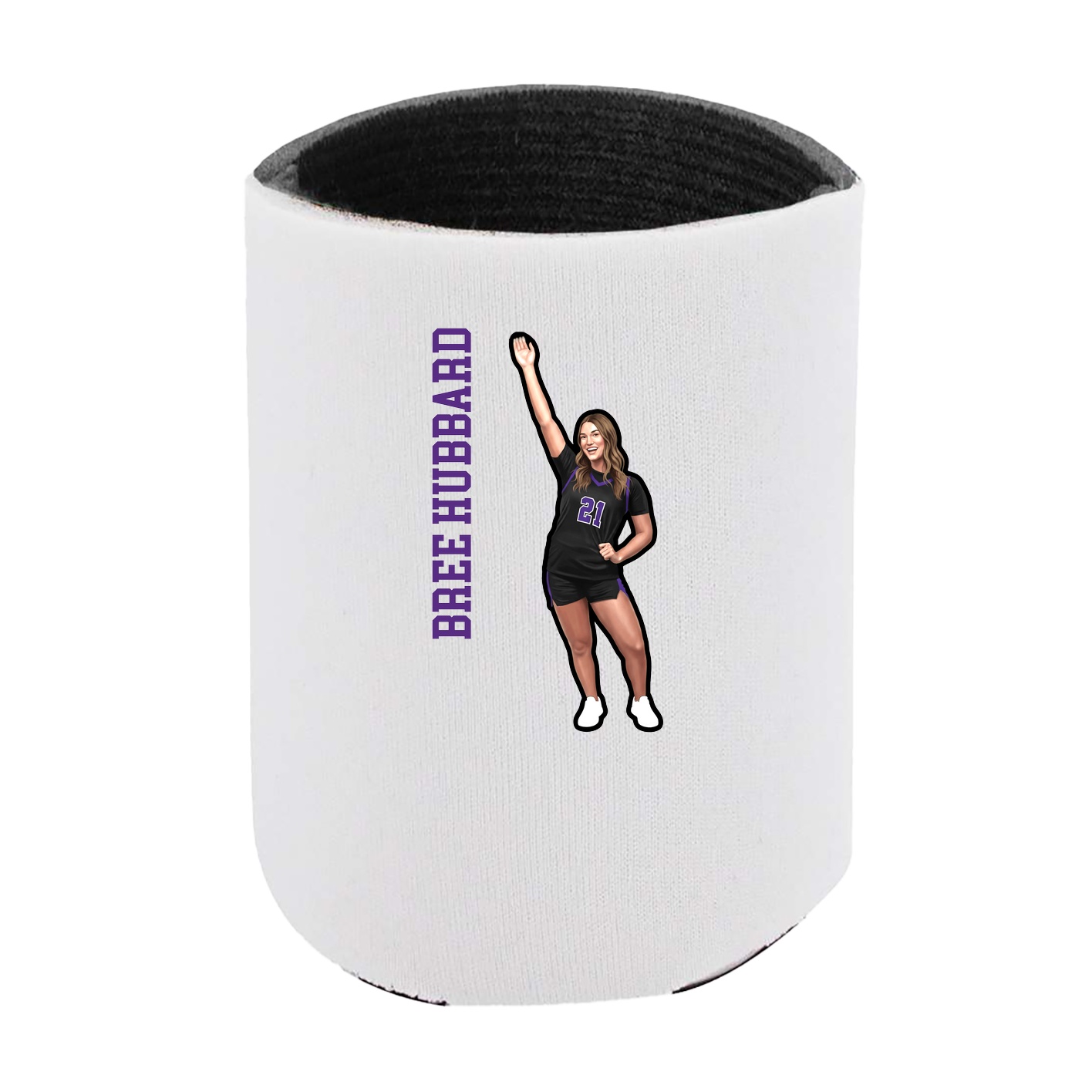 Can Holder — Name Vertical in White