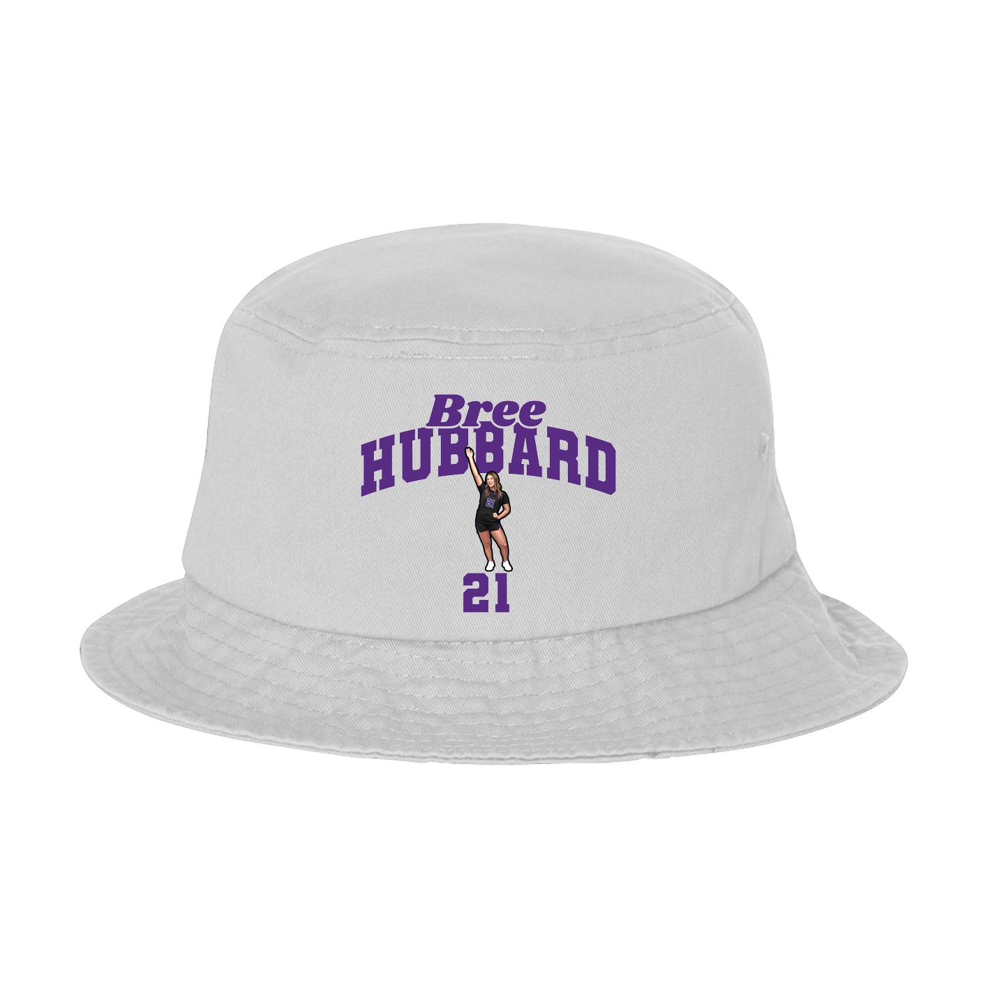 Bucket Cap — Signature Arch in White
