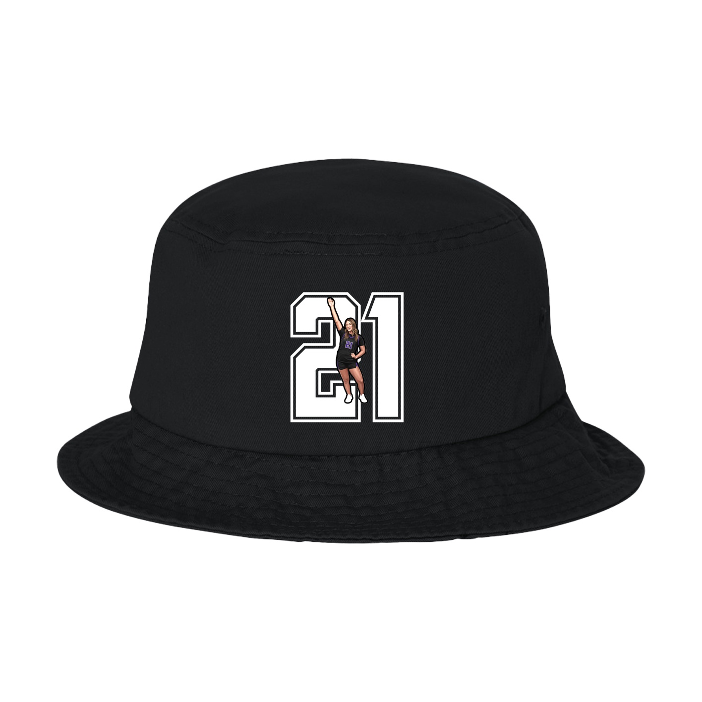 Bucket Cap — Number in Black